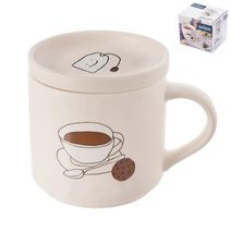 Hrnek porcelánový + víčko čaj 450 ml O0495