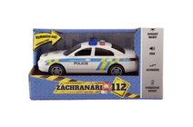 Auto policie 15cm na baterie se světlem se zvukem na zpětné natažení
