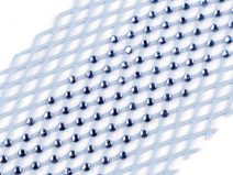 Pružná síťovina / prýmek / vsadka s broušenými kamínky šíře 75 mm METRÁŽ