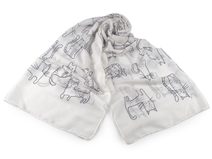 Letní šátek / šála kočky 70x180 cm