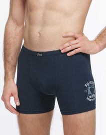 GINA pánské boxerky delší nohavička, šité, s potiskem 74177P