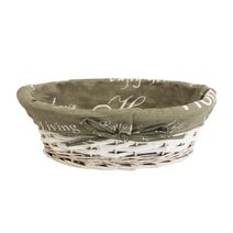 Miska s látkou bílá P0928 - 29,5 x 19,5 x 9,5 cm