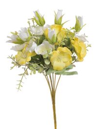 Umělá Jícnovka buket - bílá - žlutá