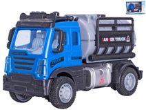 Auto nákladní s cisternou zpětný chod modro-šedé plast