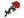 Nažehlovačka na rifle květy / růže (3 červená)