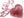 Náhrdelník s drátovaným srdcem (1 růžová střední)