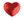 Nažehlovačka srdce s flitry 5 cm (6 červená)