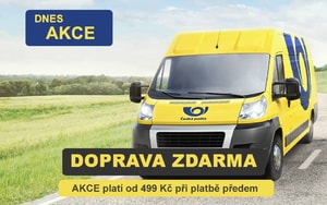 Akce doprava zdarma při platbě předem od 499 Kč