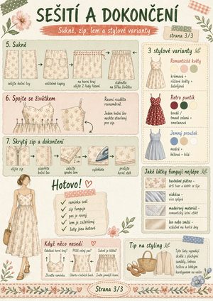 Letní šaty návod 3