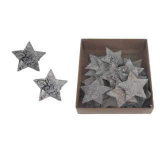 Dekorační hvězdičky z kůry, 24 ks D7953 - 5CM 24PCS/BOX:12X11X2.8CM