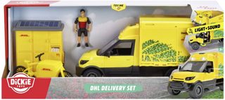 Dickie dodávka DHL s figurkou (světlo, zvuk, baterie)