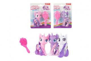 Jednorožec mini česací s hřebenem plast 10cm 3 barvy