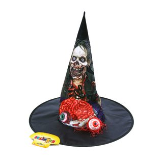 Klobouk halloween mozek s okem dospělý