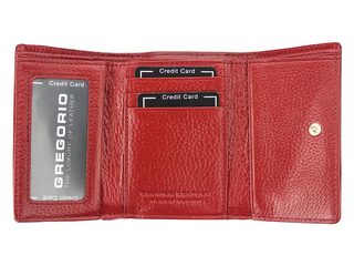 Gregorio šedá menší dámská kožená peněženka s motýly RFID v dárkové krabičce