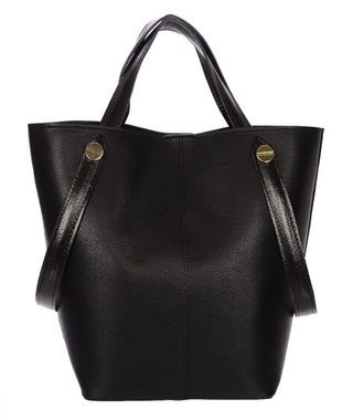Černá shopper dámská kabelka S683 GROSSO