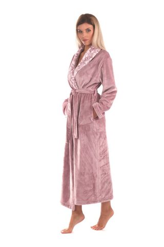 Flora Mauve Mist - Dámský Župan s Límcem - 25 56 4353