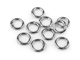 Karabina kulatá na kabelky / kroužek na klíče Ø13 mm balení 10 kusů