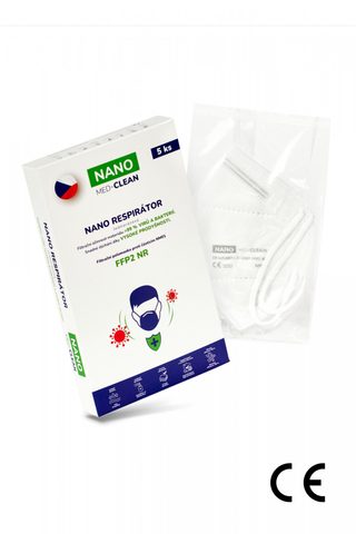 ZLEVNĚNO 5x FFP2 respirátor NANO MED.CLEAN černá