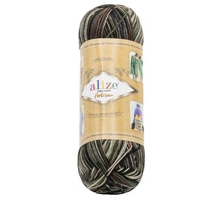 Příze ARTISAN Šedá,Černá,Khaki 9014 100g / 420 m