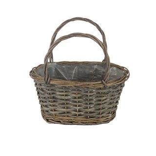 Košík s plastem P2043 - 25 × 16 × 13/25 cm