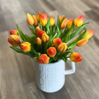 Svazek tulipánů (5 ks) - oranžová 30 cm