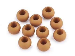 Plastové korálky s velkým průvlekem matné 10x12 mm 10ks