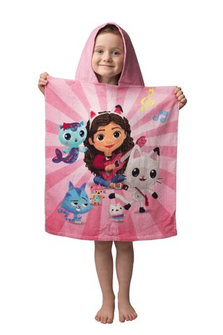 Plážová osuška pončo Gabbys Dollhouse 02 50x115 cm