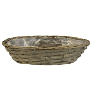 Květináč ovál šedý P0991/5 - 60 x 19 x 14 cm