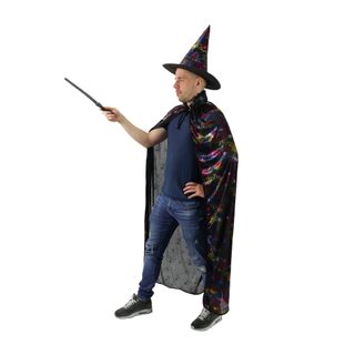 Plášť čarodějnický s kloboukem pro dospělé
