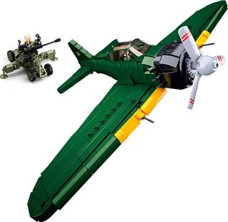 SLUBAN ARMY WWII Japonský stíhací letoun A6M 532 dílků + 2 figurky STAVEBNICE