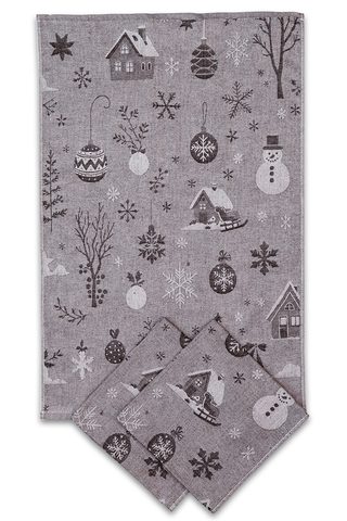 Vánoční utěrky Extra savé Vánoční krajina 50x70 cm, 3 ks