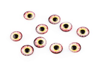 Skleněné oči k nalepení Ø10 a 12 mm 10 kusů