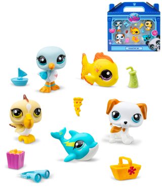 HASBRO LPS Pláž Zvířátko Littlest Pet Shop generace 7 set 5ks s doplňky