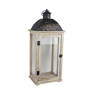 Dřevěná lucerna velká D6046/V -  62,5 cm