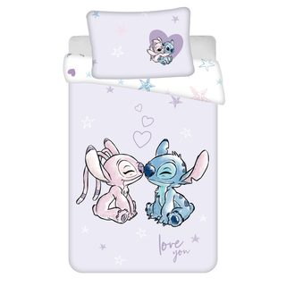 Povlečení do postýlky Lilo and Stitch Purple baby 100x135, 40x60 cm