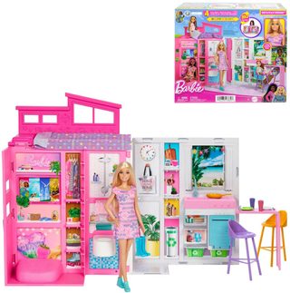 Barbie herní set domek s příslušenstvím + panenka (Mattel)