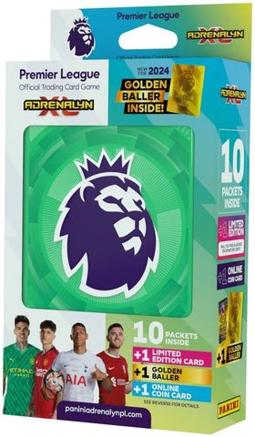PANINI PREMIER LEAGUE 23/24 Sběratelské karty Adrenalyn XL 10x booster plechovka
