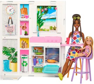 Barbie herní set domek s příslušenstvím + panenka (Mattel)