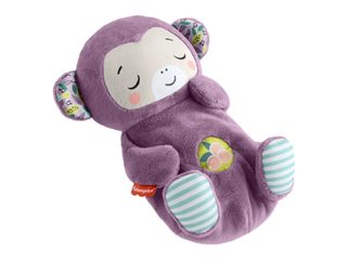 FISHER PRICE Uklidňující opička s fialovým motivem a zvukovem a s dechovým pohybem