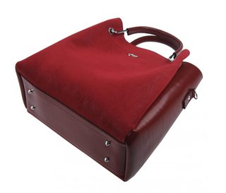Elegantní dámská kabelka S728 červeno-bordová GROSSO