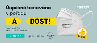 ZLEVNĚNO - 5 kusů - Nanorespirátor SPURTEX® V100 po expiraci