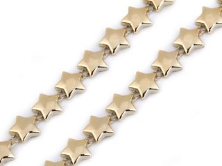 Řetěz - hvězdy šíře 10 mm vánoční návin 9 metrů