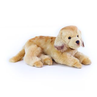 Plyšový pes zlatý retrívr ležící, 30 cm