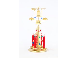 Vánoční andělské zvonění - Zvonící stromek zlatý 30 cm