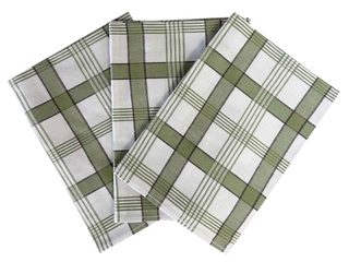 Utěrka Extra savá Káro khaki 50x70 cm 3 ks