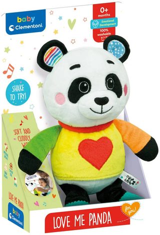 CLEMENTONI Baby medvídek panda mazlicí na baterie Zvuk pro miminko