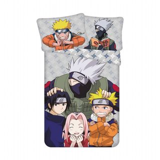 Povlečení Naruto Grey 140x200, 70x90 cm