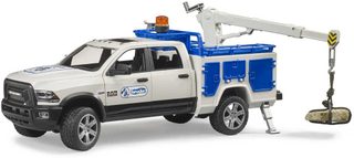 BRUDER 02509 Auto RAM 2500 servisní vůz s otočným ramenem a majákem