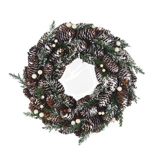 Vánoční věnec s šiškami P2166 - průměr 33 cm
