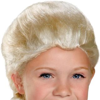 KARNEVAL Paruka Elsa dětská s copánkem Frozen (Ledové Království)